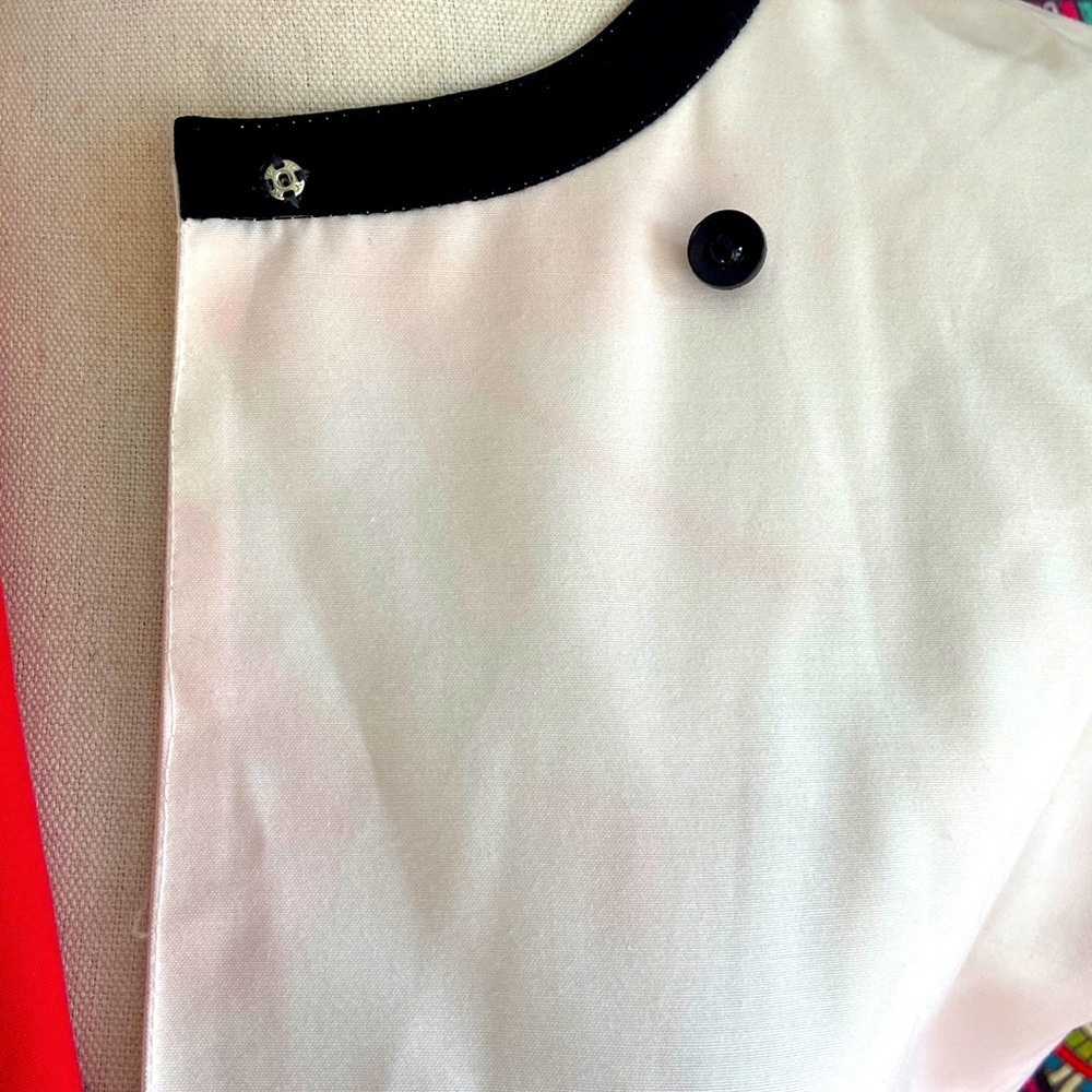 🌟SOLD🌟 Vintage 1980s White & Salmon Pink Dress Sz 12 - Picture 8 of 9